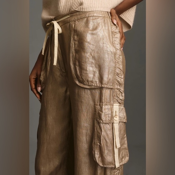 NWT Le Superbe Metallic Super Cargo Pants - Picture 3 of 5